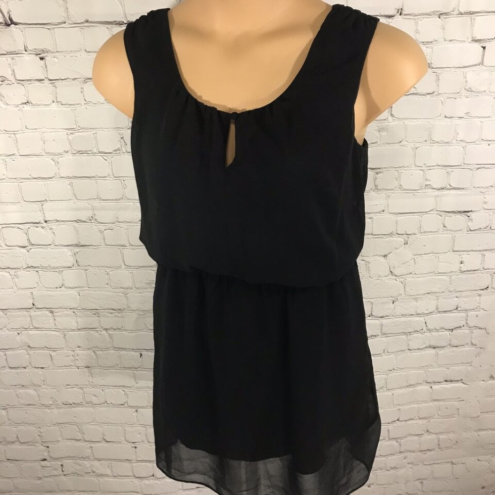 Express Black Sleeveless Mini Sheer Dress Overlay